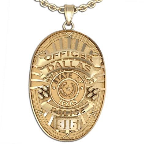 personalized police badge necklace.